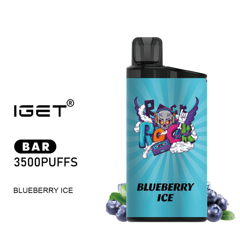 iGET BAR - Blueberry Ice - 3500 Puff - Disposable Vape Australia - The Vape Bar - buy iget vape online