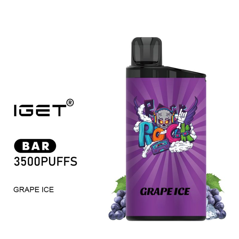 iGET BAR - Grape Ice - 3500 Puff - Disposable Vape Australia - The Vape Bar - buy iget vape online