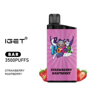 iGET BAR - Strawberry Raspberry - 3500 Puff - Disposable Vape Australia - The Vape Bar - buy iget vape online