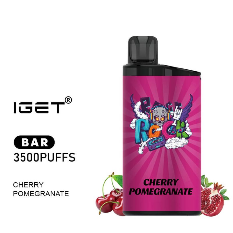 iGET BAR - Cherry Pomegranate - 3500 Puff - Disposable Vape Australia - The Vape Bar - buy iget vape online