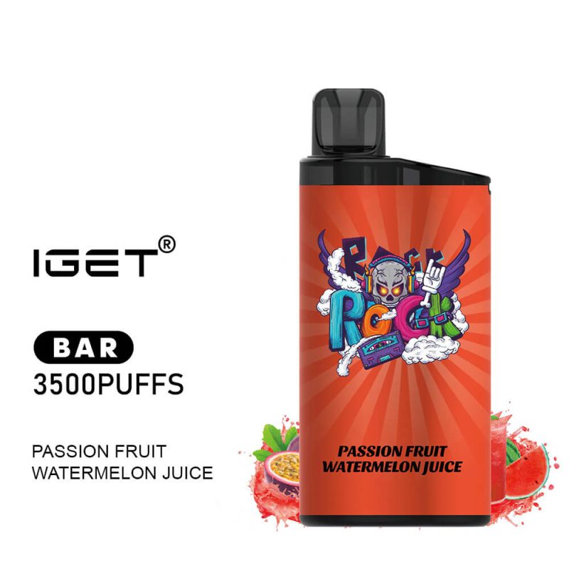 iGET BAR - Passion Fruit Watermelon Juice - 3500 Puff - Disposable Vape Australia - The Vape Bar - buy iget vape online