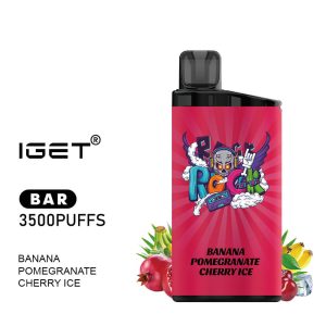 iGET BAR - Banana Pomegranate Cherry Ice - 3500 Puff - Disposable Vape Australia - The Vape Bar - buy iget vape online