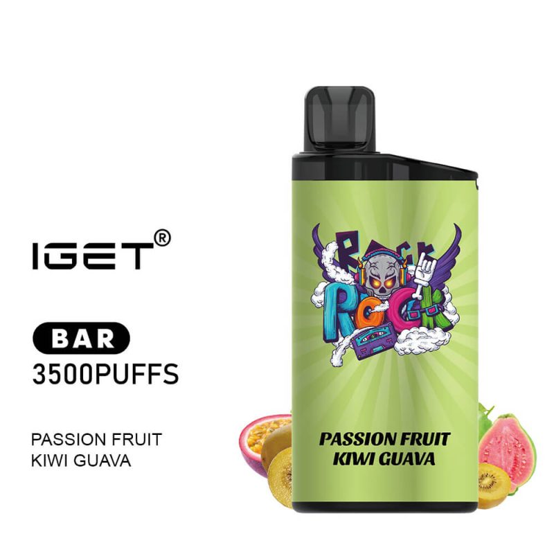 iGET BAR - Passion Fruit Kiwi Guava - 3500 Puff - Disposable Vape Australia - The Vape Bar - buy iget vape online