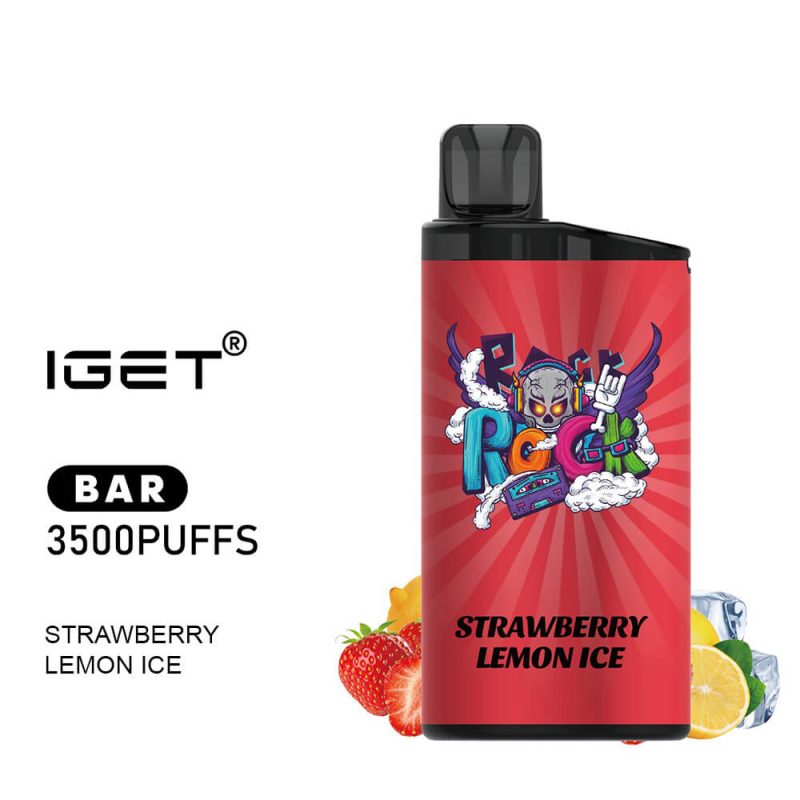iGET BAR - Strawberry Lemon Ice - 3500 Puff - Disposable Vape Australia - The Vape Bar - buy iget vape online