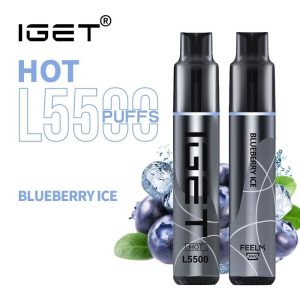 iGET HOT L5500 - Blueberry Ice - 5500 Puff - Disposable Vape Australia - The Vape Bar - buy iget vape online