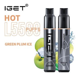 iGET HOT L5500 - Green Plum Ice - 5500 Puff - Disposable Vape Australia - The Vape Bar - buy iget vape online