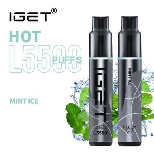 iGET HOT L5500 - Mint Ice - 5500 Puff - Disposable Vape Australia - The Vape Bar - buy iget vape online