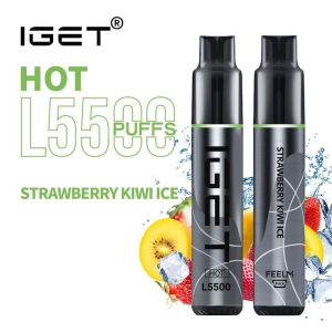 iGET HOT L5500 - Strawberry Kiwi Ice - 5500 Puff - Disposable Vape Australia - The Vape Bar - buy iget vape online