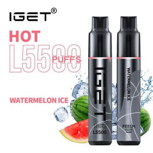 iGET HOT L5500 - Watermelon Ice - 5500 Puff - Disposable Vape Australia - The Vape Bar - buy iget vape online