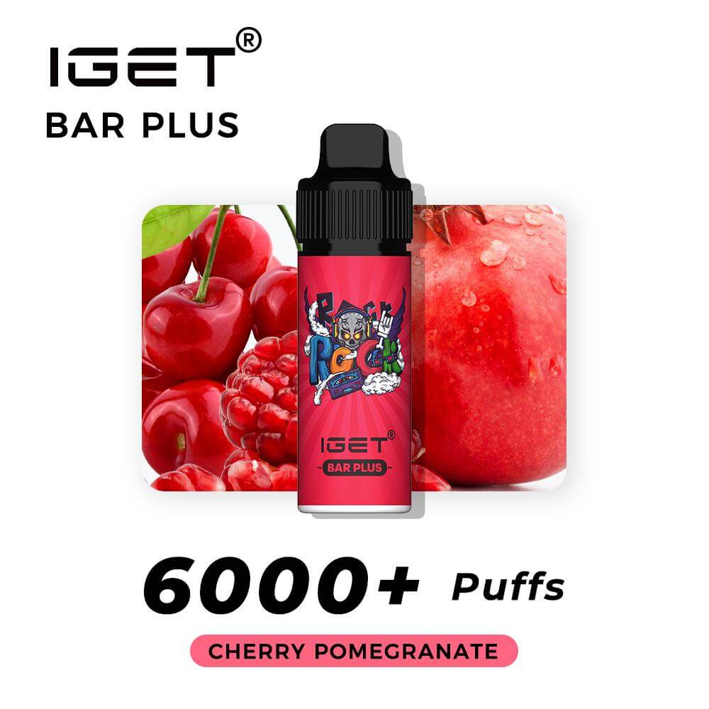 iGET Bar Plus Cherry Pomegranate - 6000 Puffs - The Vape Bar - iGet Australia