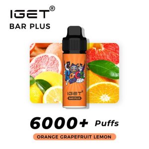 iGET Bar Plus Orange Grapefruit Orange - 6000 Puffs - The Vape Bar - iGET Vapes Australia
