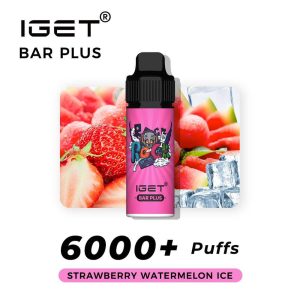 iGET Bar Plus Strawberry Watermelon Ice - 6000 Puffs - The Vape Bar - iGet Australia