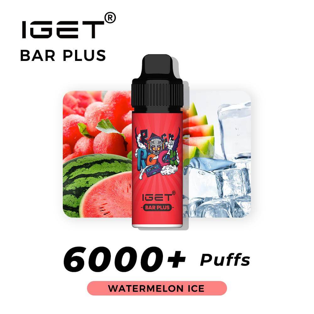 iGET Bar Plus Watermelon Ice - 6000 Puffs - The Vape Bar - iGet Australia