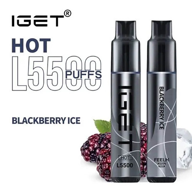 iGET HOT VAPE 5500 PUFF - BLACKBERRY ICE