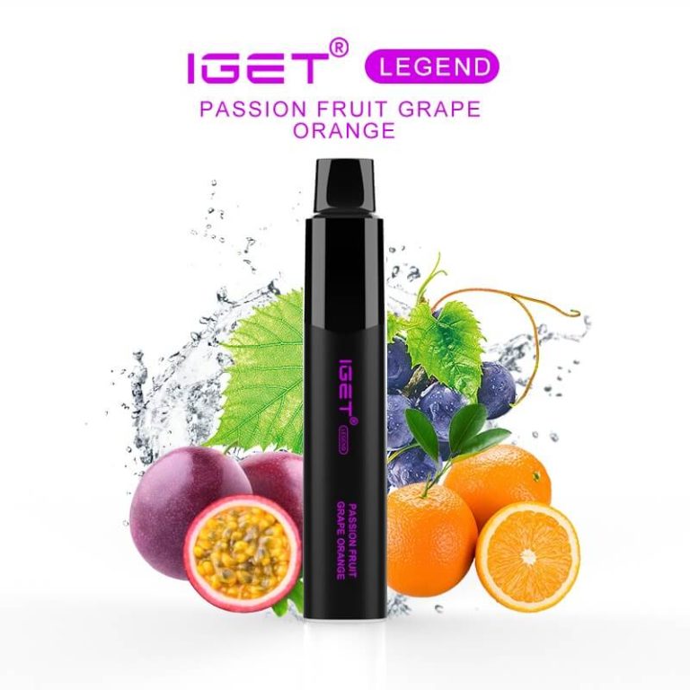 IGET LEGEND VAPE 4000 PUFF - PASSION FRUIT GRAPE ORANGE - The Vape Bar